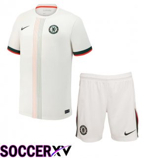 Soccer Jersey FC Chelsea Kids Away White 2025/2026