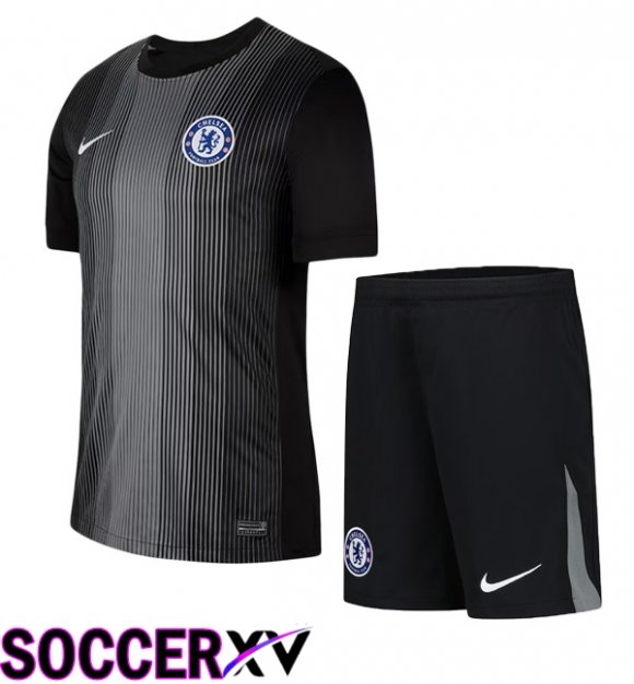 Soccer Jersey FC Chelsea Kids Goalkeeper Black 2025/2026