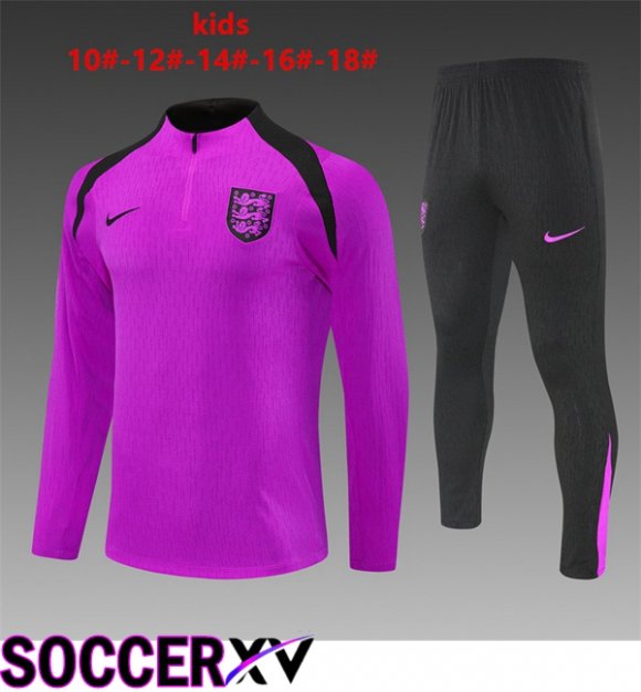kit Training Tracksuit England Kids Purple 2025/2026