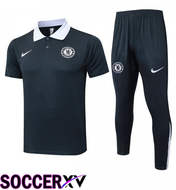 Soccer Polo FC Chelsea + Training Pants Grey 2025/2026