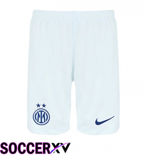 Soccer Shorts Inter Milan Away White Blue 2025/2026