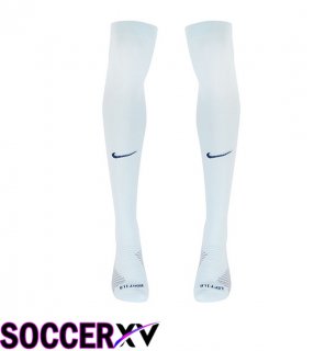 Soccer Socks Inter Milan Away White Blue 2025/2026