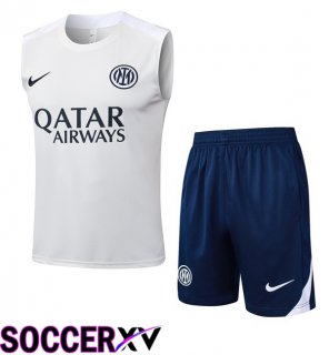 Gilet Soccer Inter Milan + Shorts White 2025/2026