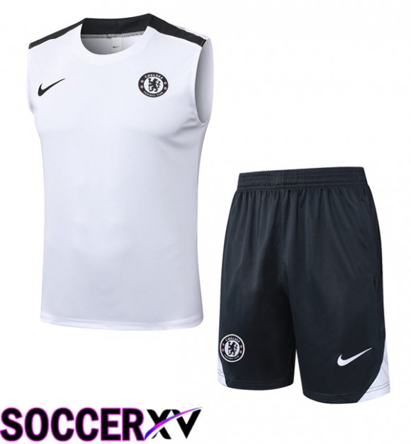 Gilet Soccer FC Chelsea + Shorts White 2025/2026