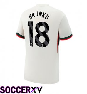 Soccer Jersey FC Chelsea (Nkunku 18) Away White 2025/2026
