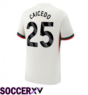 Soccer Jersey FC Chelsea (Caicedo 25) Away White 2025/2026