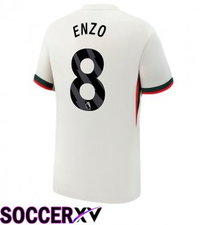 Soccer Jersey FC Chelsea (Enzo 8) Away White 2025/2026