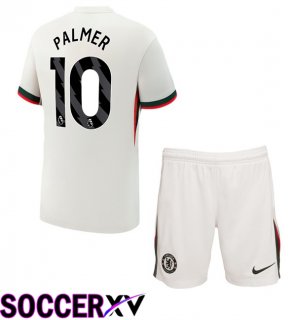 Soccer Jersey FC Chelsea (Palmer 10) Kids Away White 2025/2026