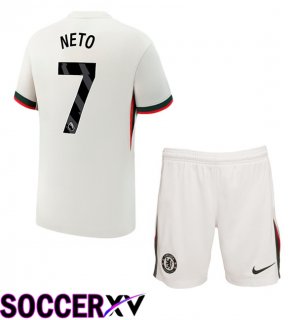 Soccer Jersey FC Chelsea (Neto 7) Kids Away White 2025/2026
