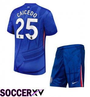 Soccer Jersey FC Chelsea (Caicedo 25) Kids Home Blue 2025/2026