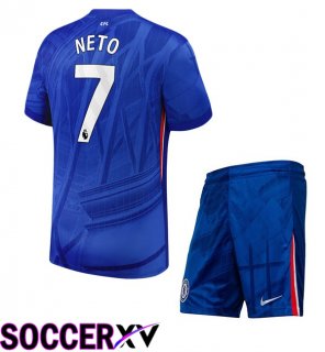 Soccer Jersey FC Chelsea (Neto 7) Kids Home Blue 2025/2026