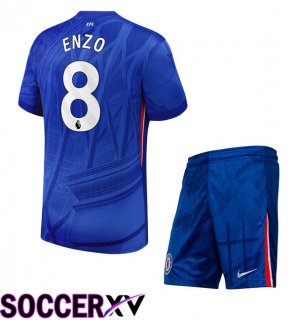 Soccer Jersey FC Chelsea (Enzo 8) Kids Home Blue 2025/2026