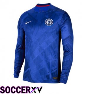 Soccer Jersey FC Chelsea Home Long sleeve Blue 2025/2026