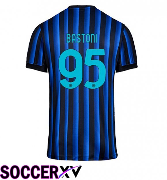 Soccer Jersey Inter Milan (BASTONI 95) Home Blue Black 2025/2026