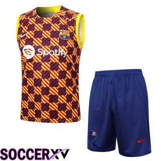 FC Barcelona Soccer Vest + Shorts Yellow 2023/2024