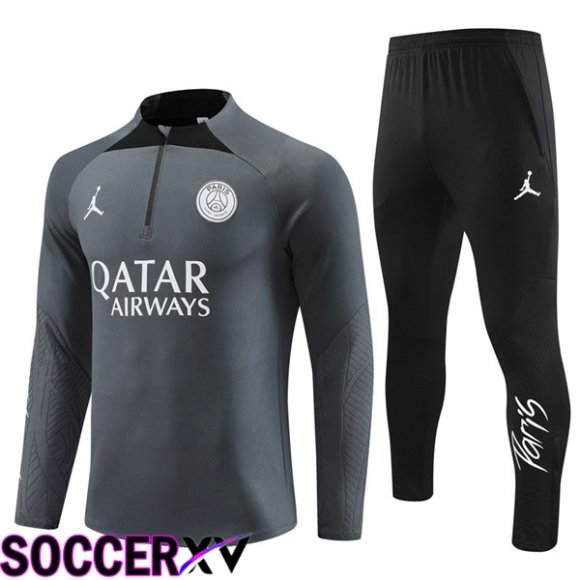 JORDAN Paris PSG Training Tracksuit Suit Grey 2023/2024