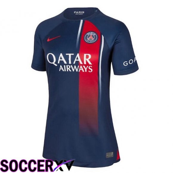 Paris PSG Womens Soccer Jersey Home Royal Bluee 2023/2024