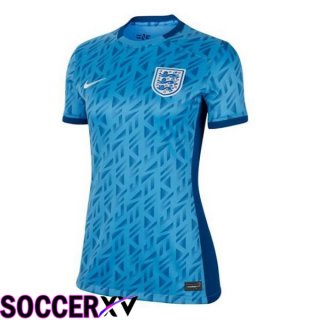 England Womens Soccer Jersey Away Blue 2023/2024