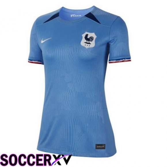 France Womens Soccer Jersey Home Blue 2023/2024