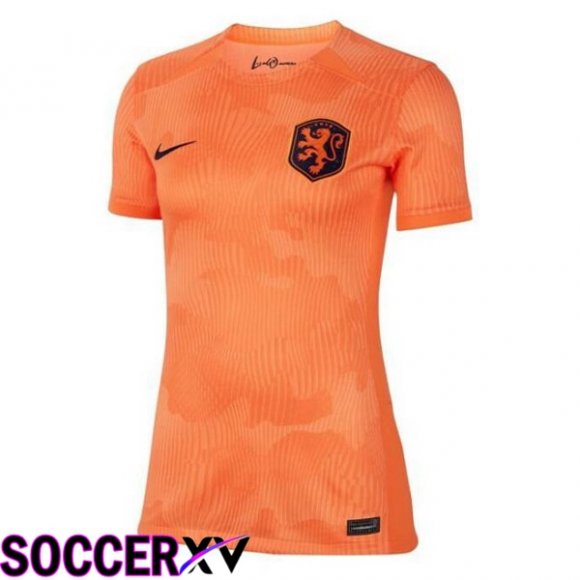 Netherlands Womens Soccer Jersey Home Brown 2023/2024