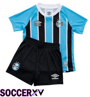 Soccer Jersey Gremio Kids Home Black Blue 2025/2026