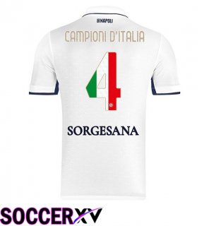 Soccer Jersey SSC Napoli Campioni D'Italia Away White 2024/2025