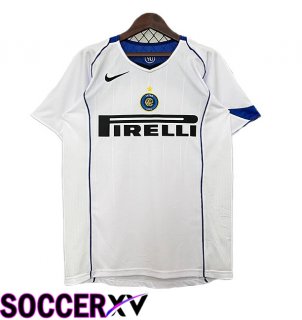 Inter Milan Retro Away Soccer Jersey White 2004-2005