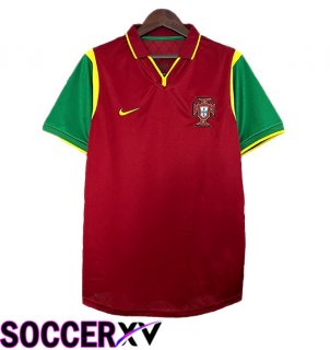 Portugal Retro Home Soccer Jersey Red 1999