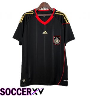 Germany Retro Away Soccer Jersey Black 2010