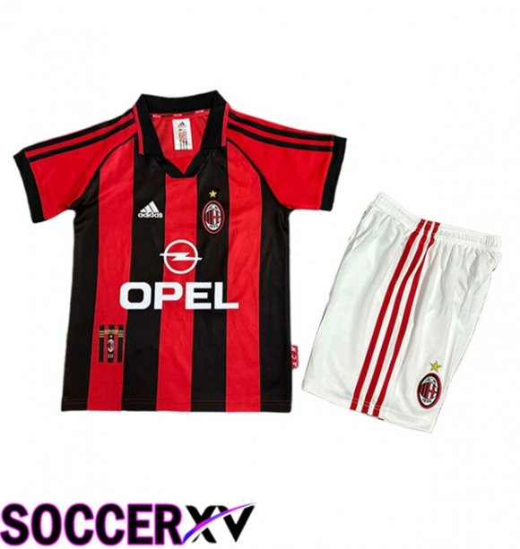 AC Milan Retro Kids Home Soccer Jersey 1998/1999