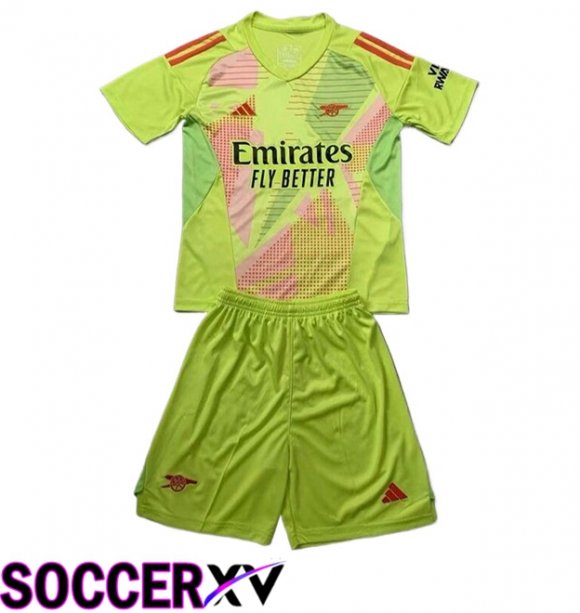 Arsenal Kids Goalkeeper Soccer Jersey Green 2024/2025