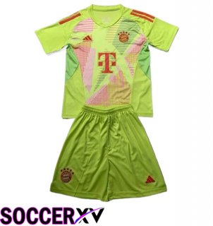 Bayern Munich Kids Goalkeeper Soccer Jersey Green 2024/2025