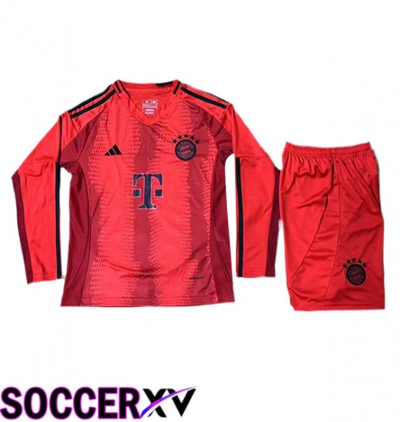 Bayern Munich Kids Home Soccer Jersey Long sleeve 2024/2025