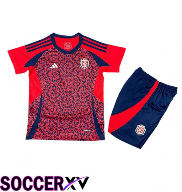 Costa Rica Kids Home Soccer Jersey 2024/2025