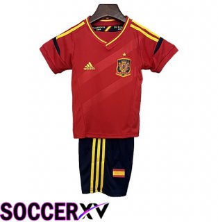 Spain Retro Kids Home Soccer Jersey 2012
