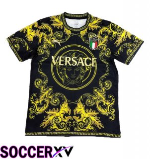 Italy Soccer Jersey Special Edition Black Yellow UEFA Euro 2024