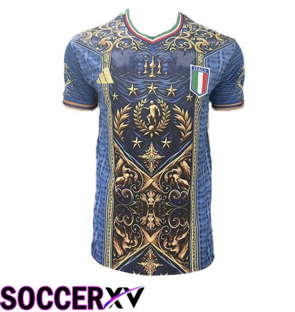 Italy Soccer Jersey Special Edition Blue UEFA Euro 2024