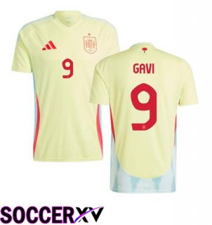 Spain (GAVI 9) Away Soccer Jersey Yellow UEFA Euro 2024