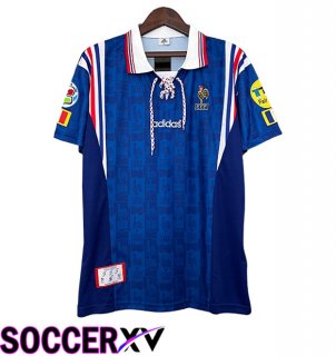 France Retro Home Soccer Jersey 1996