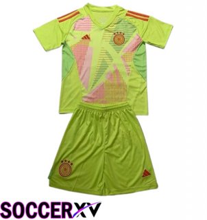 Germany Kids Goalkeeper Soccer Jersey Green 2024/2025