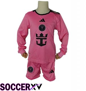 Inter Miami CF Kids Home Soccer Jersey Long sleeve 2024/2025