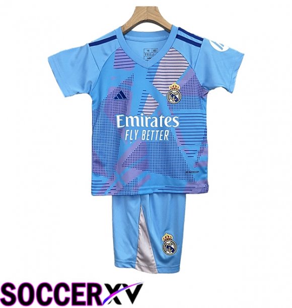 Real Madrid Kids Goalkeeper Home Soccer Jersey 2024/2025