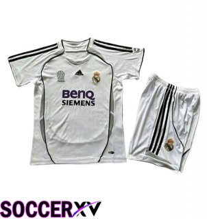 Real Madrid Retro Kids Home Soccer Jersey 2006/2007