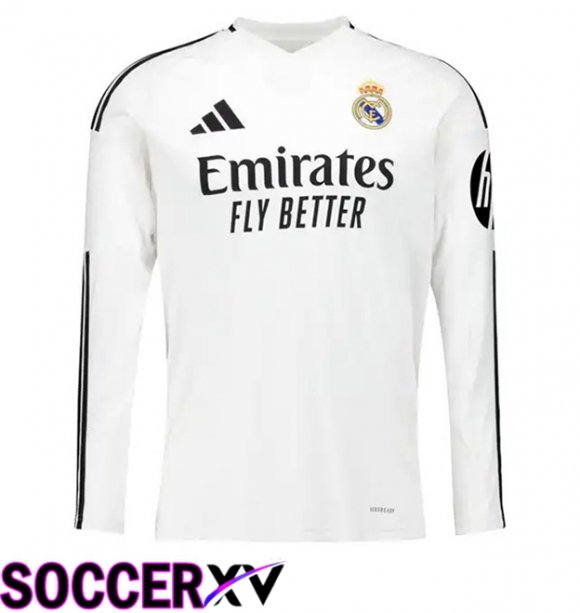 Real Madrid Home New Soccer Jersey Long sleeve 2024/2025