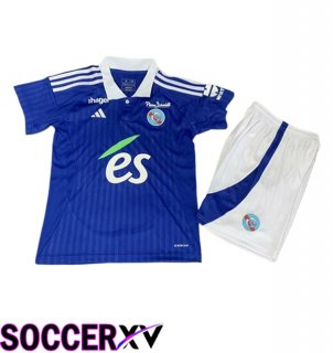 RC Strasbourg Kids Home Soccer Jersey 2024/2025