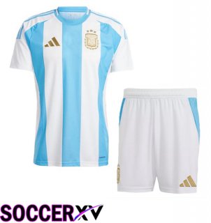 Argentina Kids Home Soccer Jersey Blue White 2024/2025