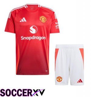 Manchester United Kids Home Soccer Jersey Red 2024/2025