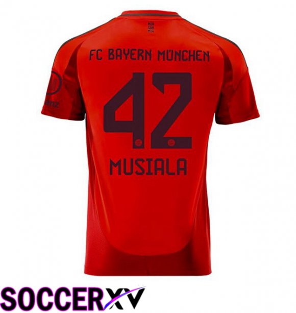 Bayern Munich (Musiala 42) Home Soccer Jersey Red 2024/2025