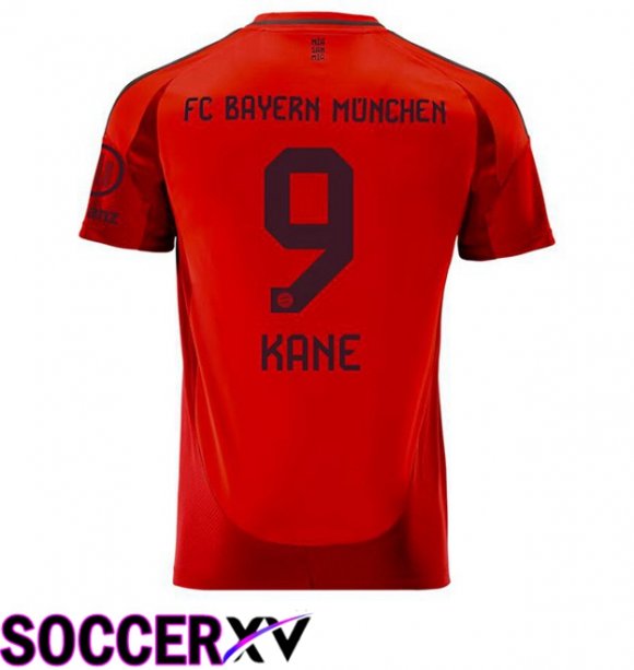 Bayern Munich (Kane 9) Home Soccer Jersey Red 2024/2025