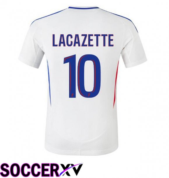 lyon OL (LACAZETTE 10) Home Soccer Jersey White 2024/2025